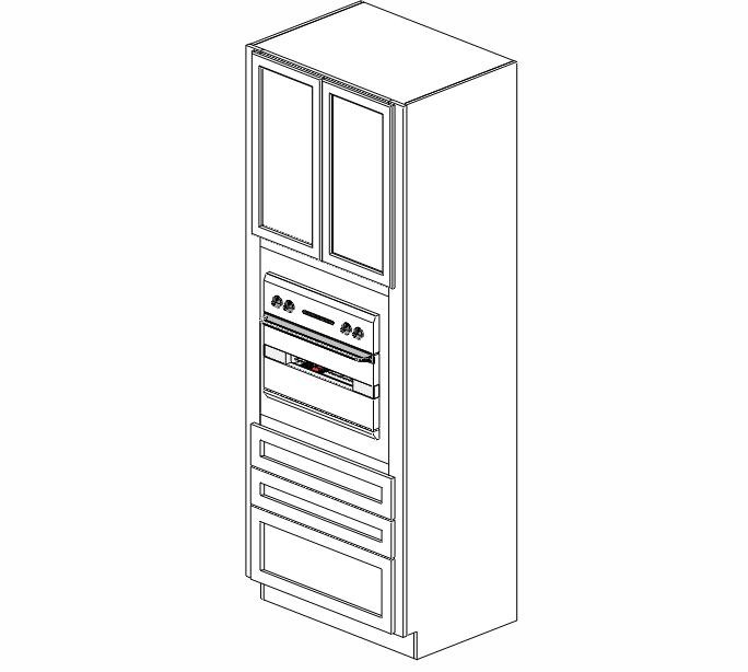 OC3390B Uptown White Single Oven Cabinet   #