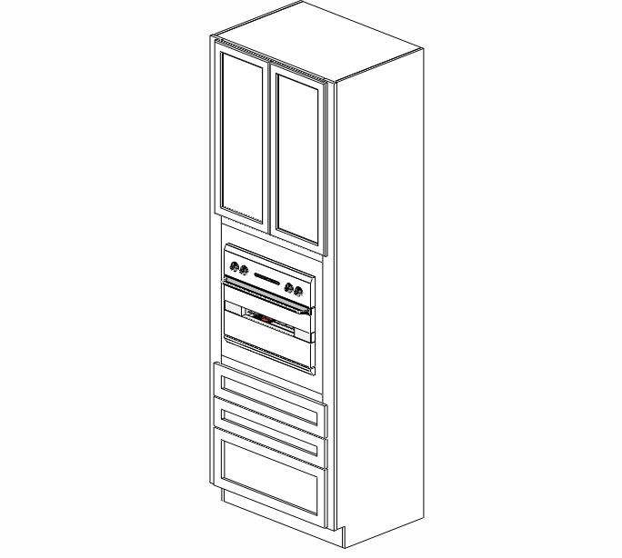 OC3396B Uptown White Single Oven Cabinet   #