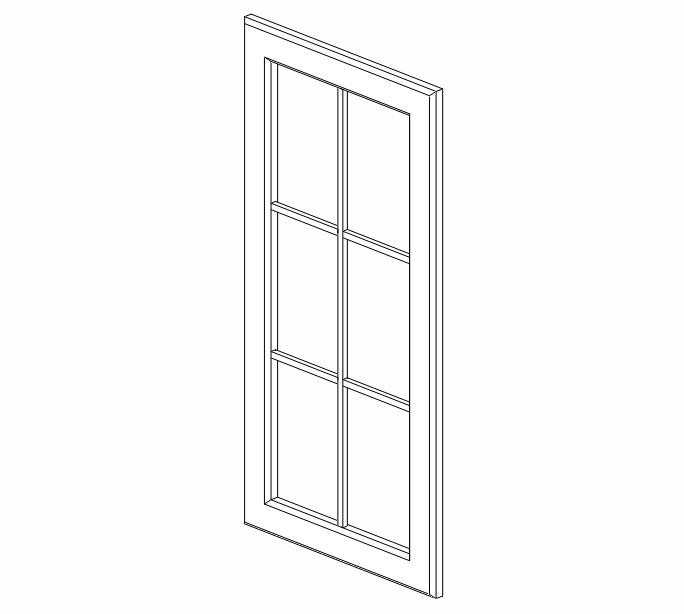 W1530MGD Gramercy White Glass Door for W1530  #