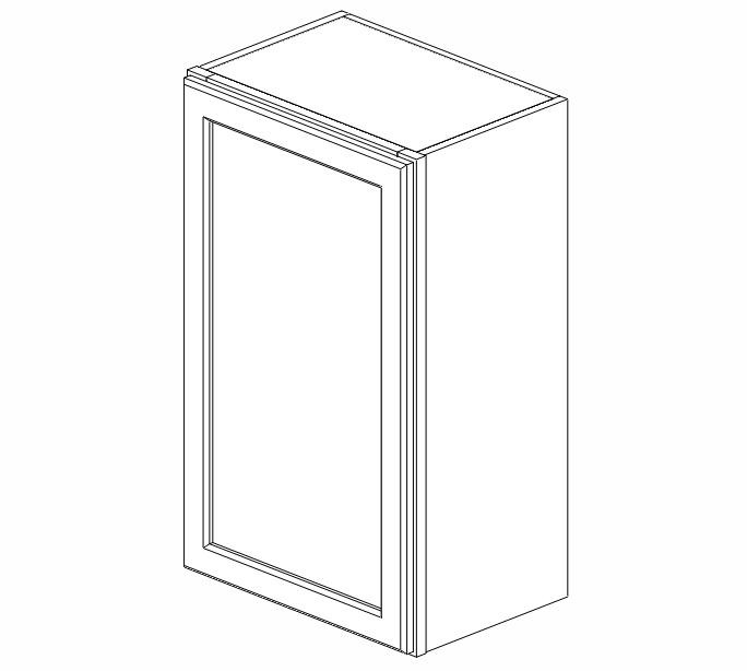 W1830 Uptown White Wall Cabinet #