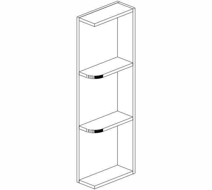 WES536 Uptown White Wall End Shelf  #