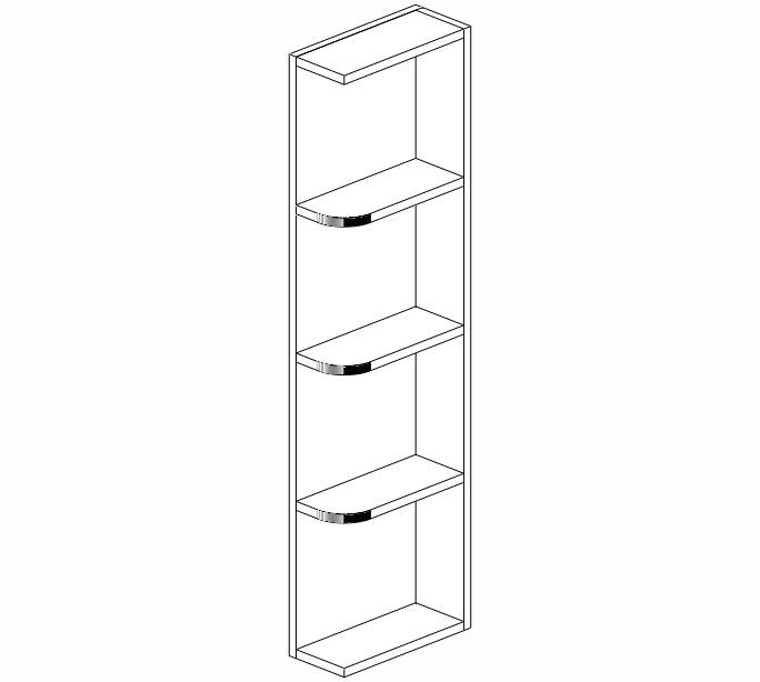 WES542 Uptown White Wall End Shelf  #