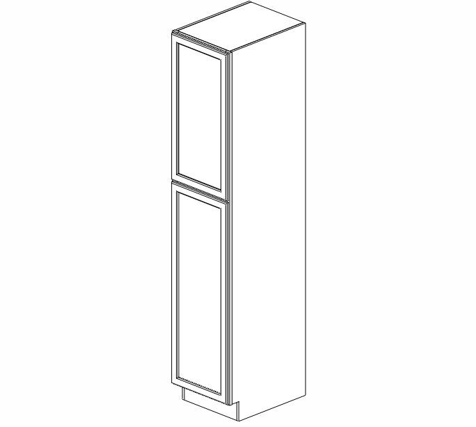 WP1890 Uptown White Wall Pantry Cabinet #