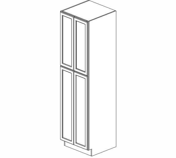 WP2490B Gramercy White Wall Pantry Cabinet #