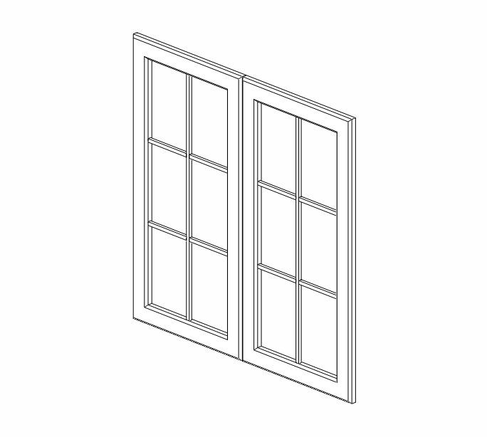 W3630BGD Gramercy White Glass Door for W3630B (2pcs/set)  #