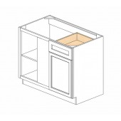 BBLC45/48-42"W Ice White Shaker Blind Base Corner Cabinet #