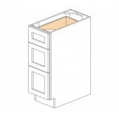 DB12(3) Ice White Shaker Drawer Base Cabinet  #