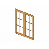 W3042BGD Country Oak Glass Door for W3042B (2 pcs/set) #