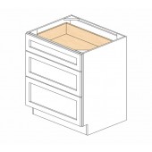 DB30(3) Uptown White Drawer Base Cabinet #