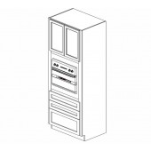 OC3384B Uptown White Single Oven Cabinet   #