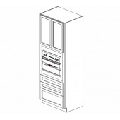 OC3390B Midtown Grey Single Oven Cabinet 