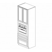 OC3396B Gramercy White Single Oven Cabinet   #