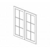 W3030BGD Gramercy White Glass Door for W3030B (2pcs/set)  #