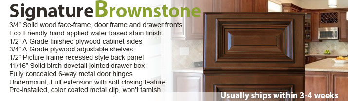Signature Brownstone RTA Kitchen Cabinets